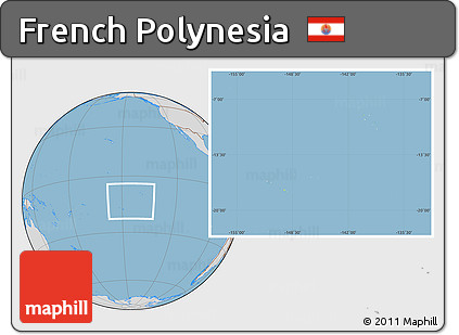 Savanna Style Location Map of French Polynesia, lighten, desaturated, land only