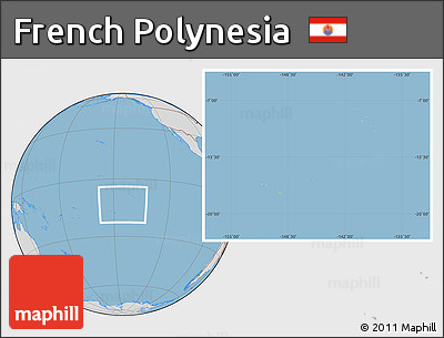 Savanna Style Location Map of French Polynesia, lighten, desaturated, land only