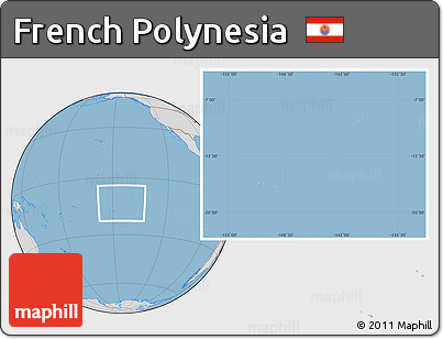 Savanna Style Location Map of French Polynesia, lighten, desaturated, land only