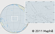 Savanna Style Location Map of French Polynesia, lighten, hill shading