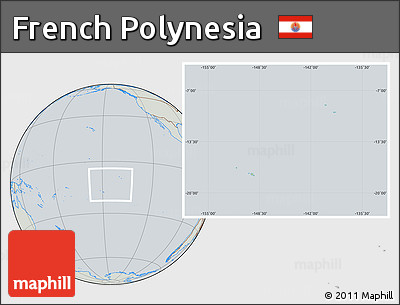 Savanna Style Location Map of French Polynesia, lighten, semi-desaturated