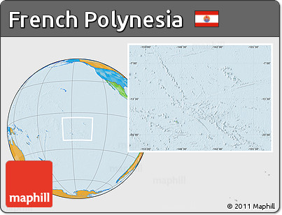 Savanna Style Location Map of French Polynesia, political outside