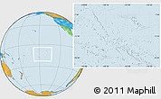 Savanna Style Location Map of French Polynesia, political outside, hill shading