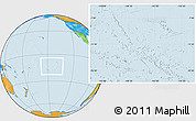 Savanna Style Location Map of French Polynesia, political outside, hill shading