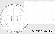 Shaded Relief Location Map of French Polynesia, blank outside