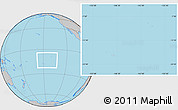 Shaded Relief Location Map of French Polynesia, gray outside