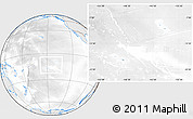 Shaded Relief Location Map of French Polynesia, lighten, desaturated