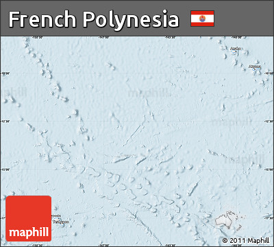 Classic Style Map of French Polynesia, single color outside