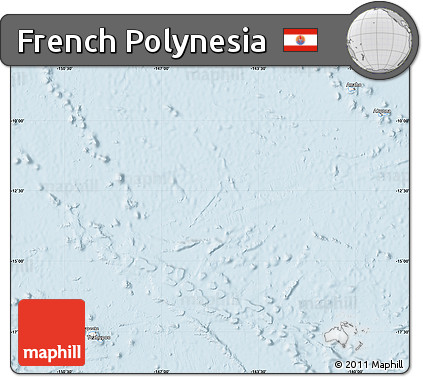 Classic Style Map of French Polynesia, single color outside