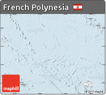 Classic Style Map of French Polynesia, single color outside