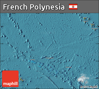 Satellite Map of French Polynesia, physical outside, satellite sea