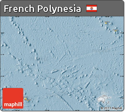 Savanna Style Map of French Polynesia, single color outside
