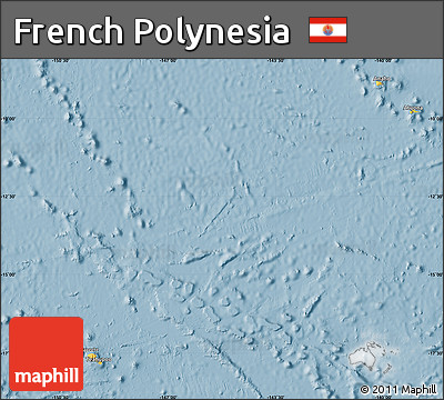 Savanna Style Map of French Polynesia, single color outside
