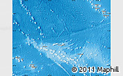 Shaded Relief Map of French Polynesia, political shades outside, shaded relief sea