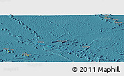 Physical Panoramic Map of French Polynesia, satellite outside