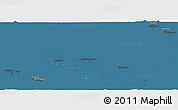Satellite Panoramic Map of French Polynesia, darken, semi-desaturated, land only