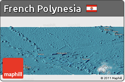 Satellite Panoramic Map of French Polynesia