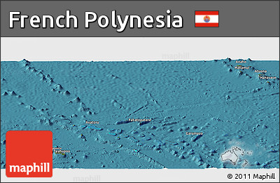 Satellite Panoramic Map of French Polynesia