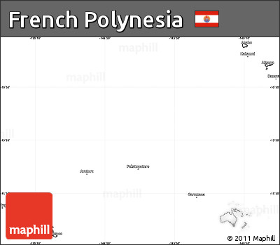 Blank Simple Map of French Polynesia