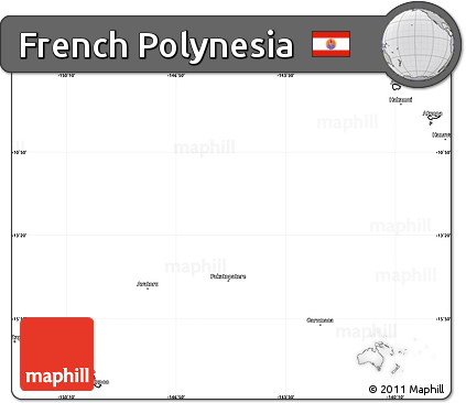 Blank Simple Map of French Polynesia