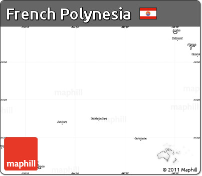 Blank Simple Map of French Polynesia