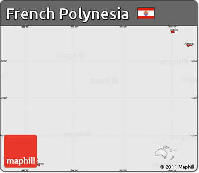Flag Simple Map of French Polynesia, flag rotated