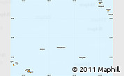 Political Simple Map of French Polynesia, single color outside, borders and labels
