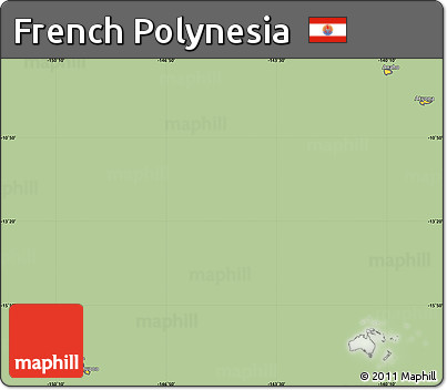 Savanna Style Simple Map of French Polynesia, cropped outside