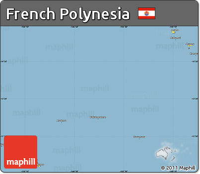 Savanna Style Simple Map of French Polynesia