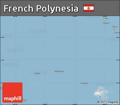 Savanna Style Simple Map of French Polynesia