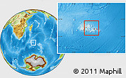 Physical Location Map of Crozet Archipelago