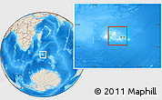 Shaded Relief Location Map of Crozet Archipelago