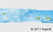 Physical Panoramic Map of Crozet Archipelago