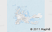 Silver Style 3D Map of Kerguelen