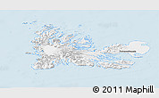 Gray Panoramic Map of Kerguelen