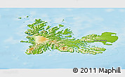Physical Panoramic Map of Kerguelen