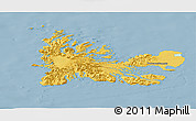 Savanna Style Panoramic Map of Kerguelen