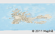 Shaded Relief Panoramic Map of Kerguelen