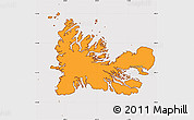 Political Simple Map of Kerguelen, cropped outside