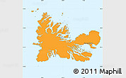Political Simple Map of Kerguelen, single color outside