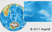 Physical Location Map of French Southern and Antarctic Lands