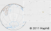 Political Location Map of French Southern and Antarctic Lands, lighten, desaturated