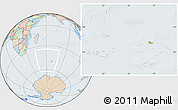 Political Location Map of French Southern and Antarctic Lands, lighten