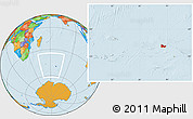 Political Location Map of French Southern and Antarctic Lands