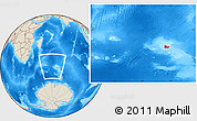 Shaded Relief Location Map of French Southern and Antarctic Lands