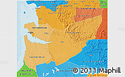 Political Shades 3D Map of Estuaire