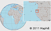 Gray Location Map of Libreville