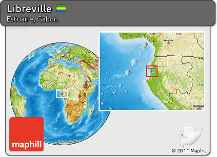 Physical Location Map of Libreville
