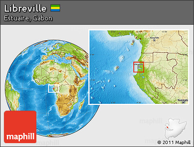 Physical Location Map of Libreville