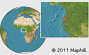 Satellite Location Map of Libreville